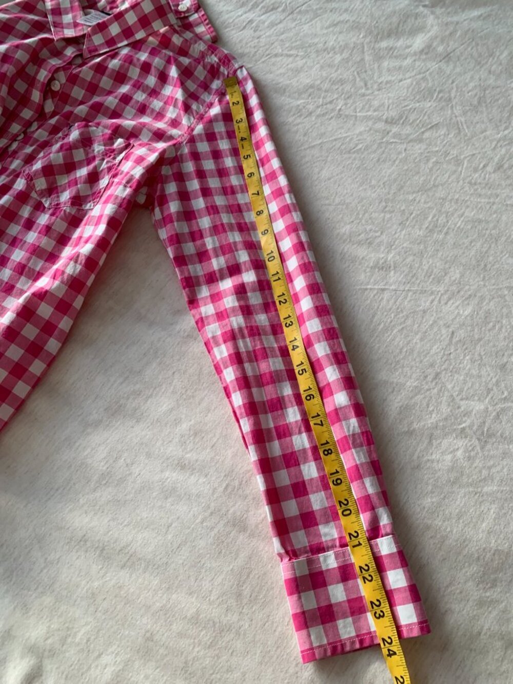 Patagonia Long Sleeve Pink plaid Shirt 100% organic Cotton Women's Size 6 - Picture 5 of 8